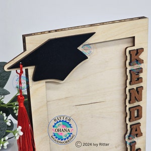 Graduation Photo Frame, Class of 2026 Picture Frame, Personalized 5x7 Picture Frame, High School Graduation Gift for her, Grad Gift for Him Bild 7