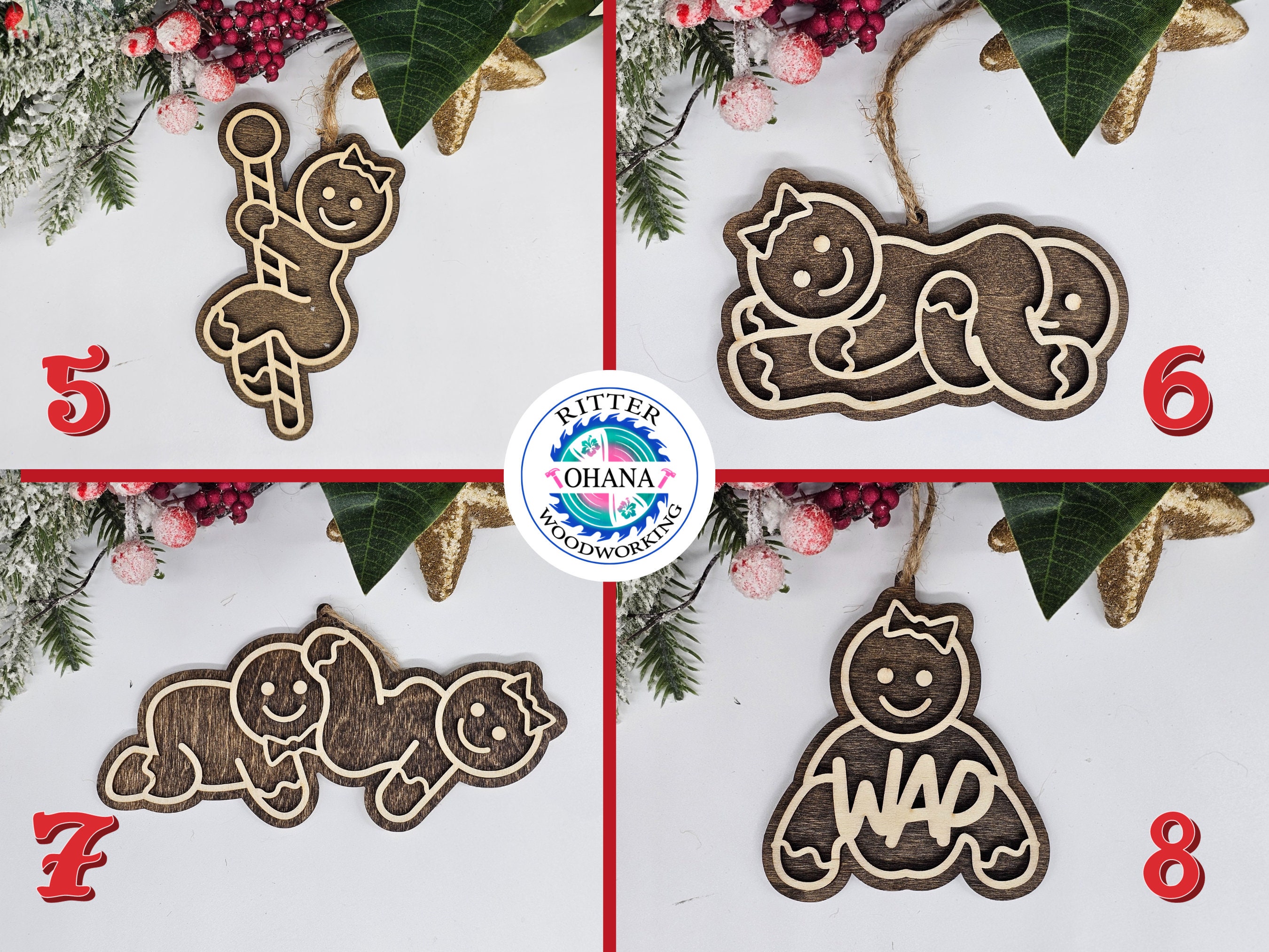 Funny Gingerbread Ornament, Adult Ornaments, Xrated Christmas Ornament ...