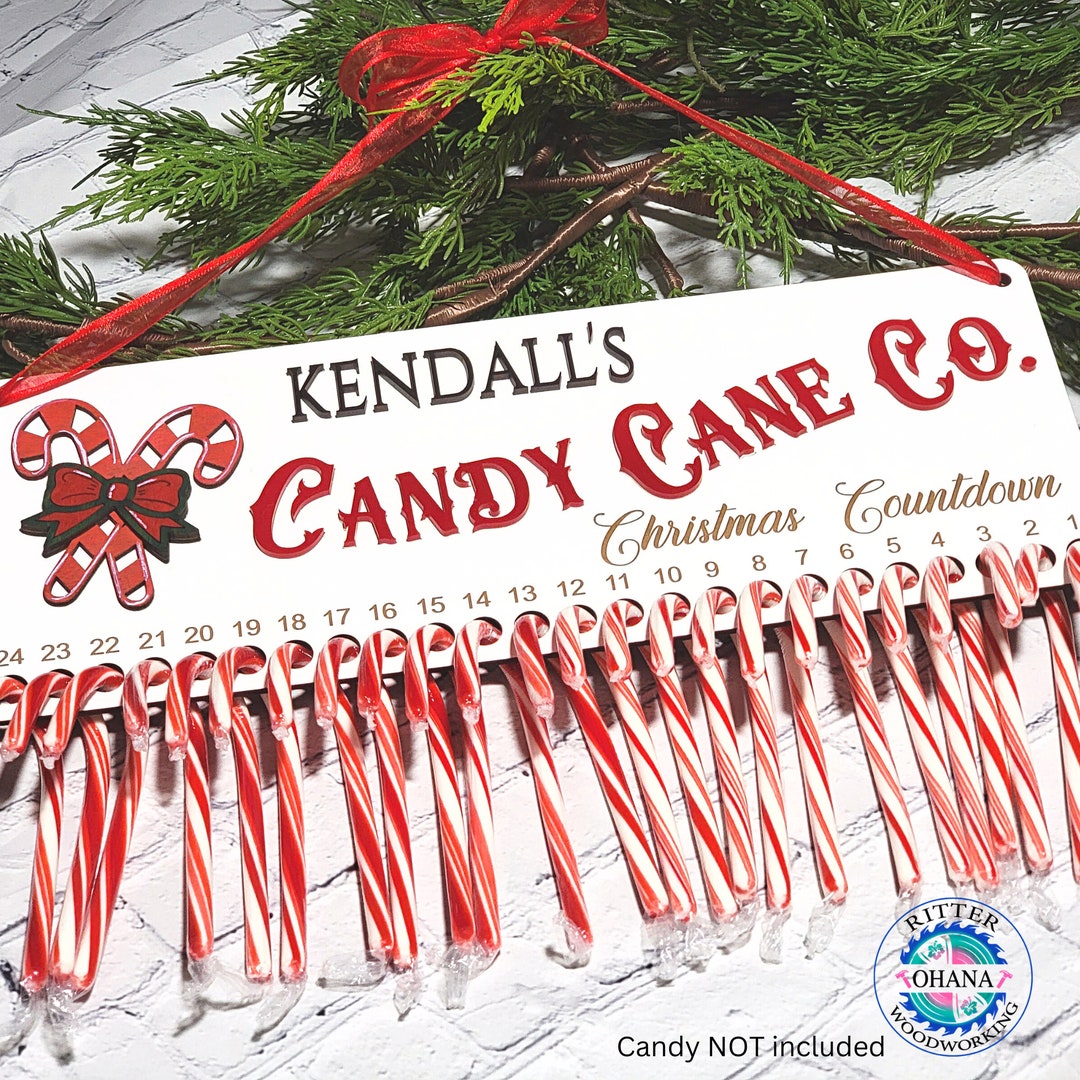 Candy Cane Advent Calendar, Advent Calendar for Kids, Advent Calendar
