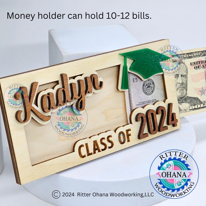 Graduation Money Holder, Class of 2024 Gift, High School Graduation, Gift for Graduate Student, Gift for High School Senior, Graduation Gift image 4