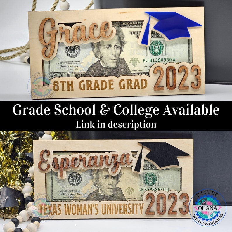 Graduation Money Holder, Class of 2024 Gift, High School Graduation, Gift for Graduate Student, Gift for High School Senior, Graduation Gift image 7