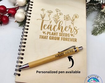 Teacher Notebook, Teacher notepad, Teacher Appreciation Gift, Teacher gifts, Teachers aide gifts, Personalized Teacher Gifts, Engraved Pen