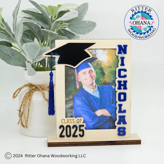 Graduation Photo Frame, Class of 2026 Picture Frame, Personalized 5x7 Picture Frame, High School Graduation Gift for her, Grad Gift for Him
