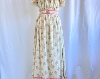 ワンピース 1940s Pale Blue Organdie Floral Dress Vintage 1940s Pale Blue Organdie Floral Maxi Length Dress - Etsy