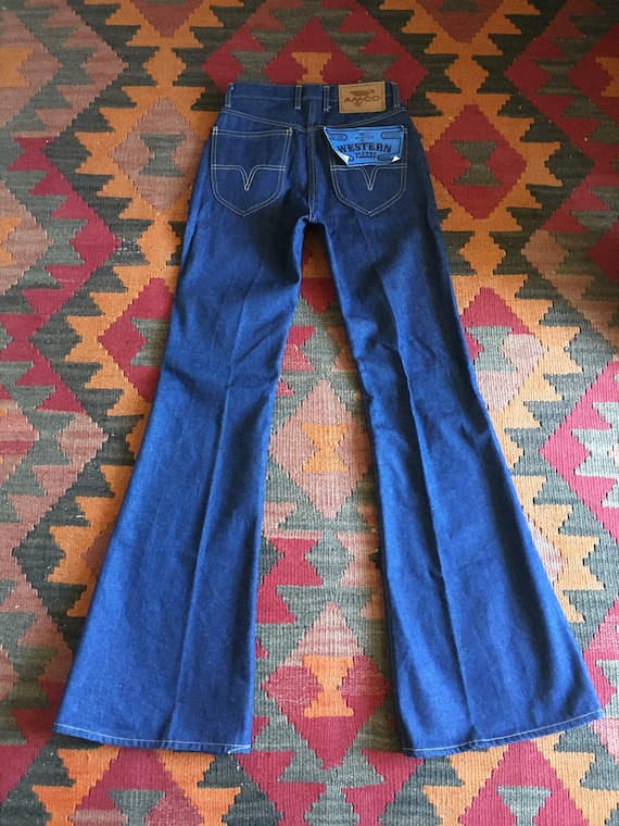 Vintage 70s High Waisted Denim Flares Jeans / 70s