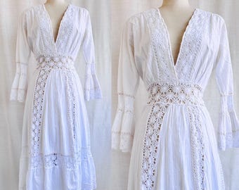 ワンピース 1940s Pale Blue Organdie Floral Dress Vintage 1940s Pale Blue Organdie Floral Maxi Length Dress - Etsy