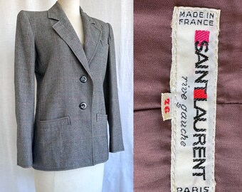 Vintage 70s Yves Saint Laurent YSL Rive Gauche Black and White