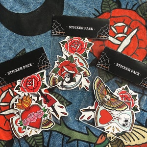 Tattoo Sticker Pack - Tattoo - Tatoeages stickers - Sticker - Op maat - Cadeau - Schattig - Bloemen - Deco - grunge - hipster - alternatief