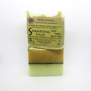 Organic solid shampoo Cocoa butter, Hibiscus, Ylang for normal hair, or oily or dry hair Rebalancing 80 g