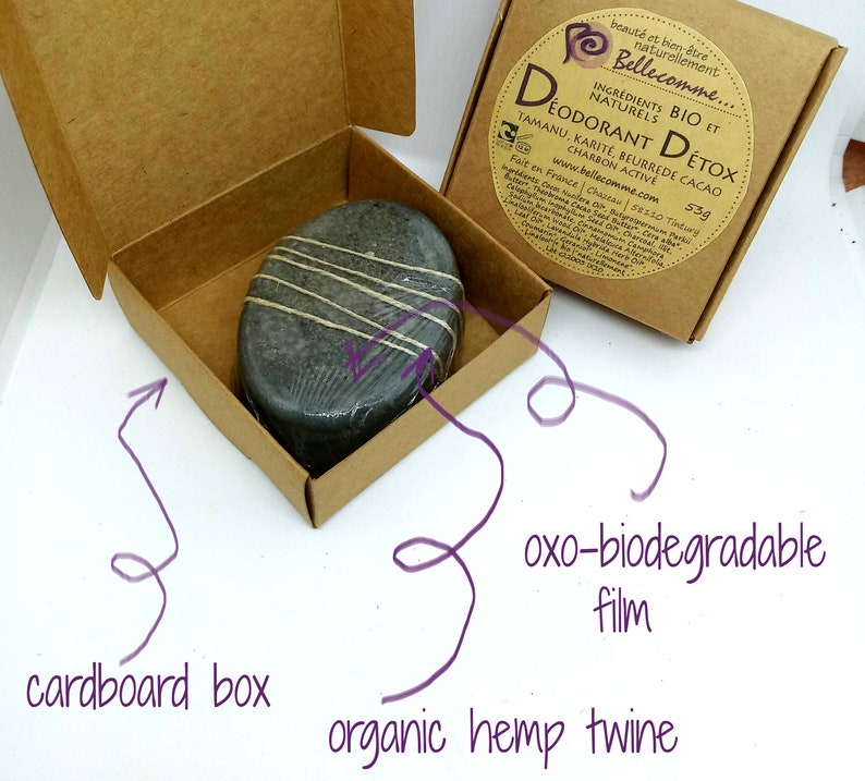 Organic and natural detox deodorant with shea and cocoa butter, tamanu oil and activated charcoal image 4