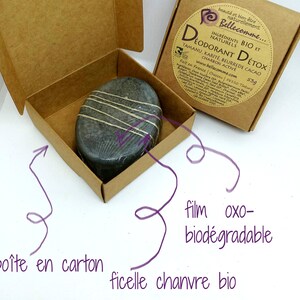 Organic and natural detox deodorant with shea and cocoa butter, tamanu oil and activated charcoal image 5