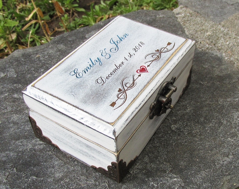 Wedding Gifts /& Mementos Wedding Ring Box For Ceremony Wedding Ring Holder Custom Wedding Ring Box Ring Bearer Box Wooden Ring Box