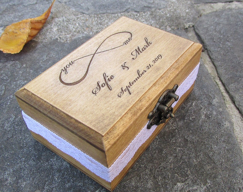Personalized Wedding Ring Box,custom Wedding Ring Box, Ring Bearer Box