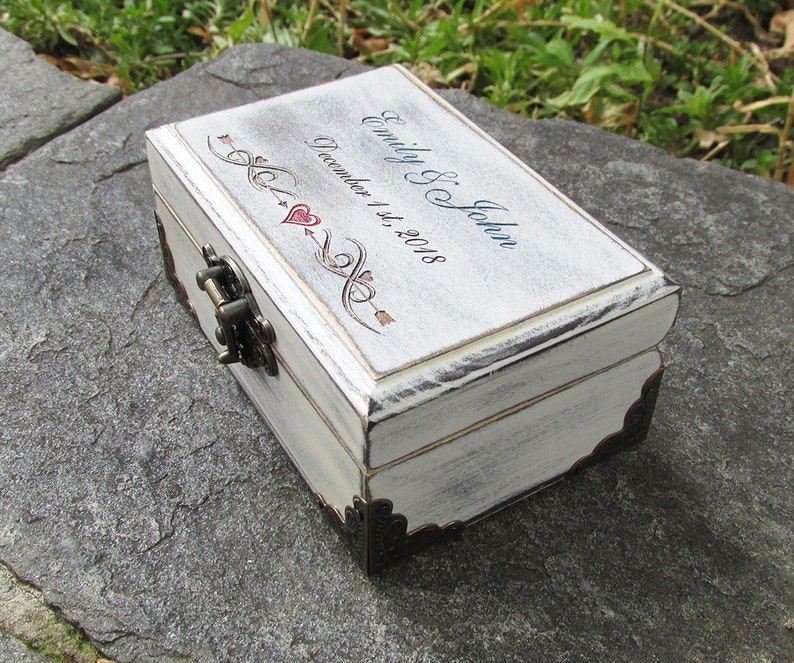 Wedding Gifts /& Mementos Wedding Ring Box For Ceremony Wedding Ring Holder Custom Wedding Ring Box Ring Bearer Box Wooden Ring Box