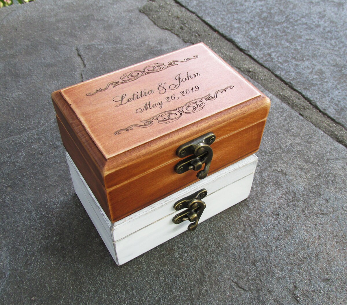 Personalized Wedding Ring Box,custom Wedding Ring Box, Ring Bearer Box, Wedding Ring Holder