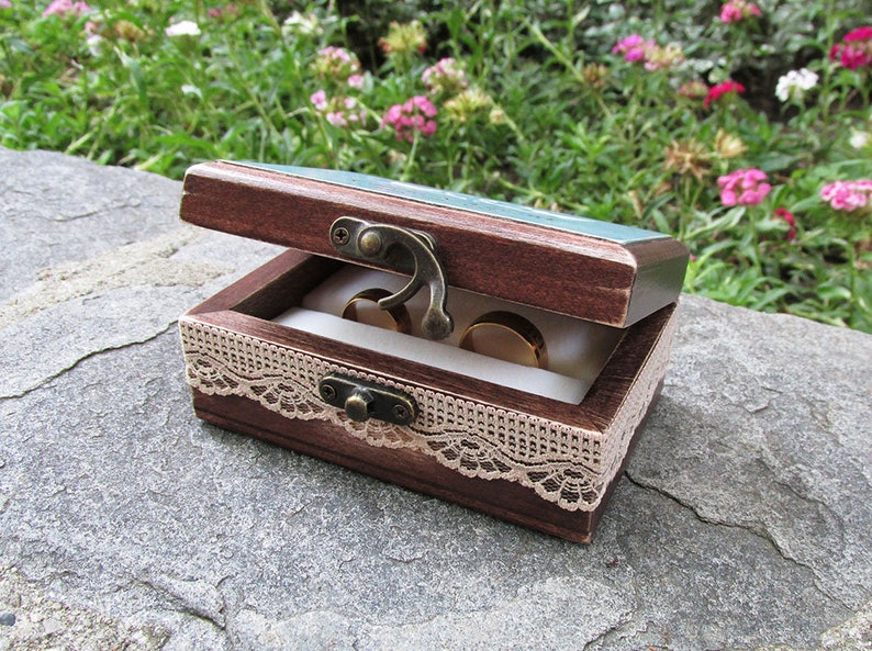 rustic wedding ring box