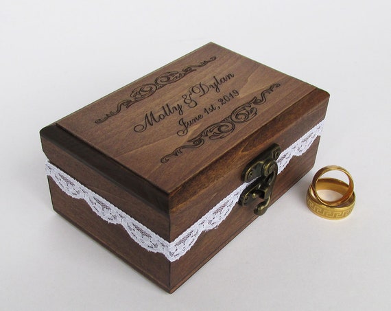 Personalized rustic Ring Box,Create any design,Wedding Ring Boxes,Ring Bearer,wood ring box,Acacia ring box,rustic.