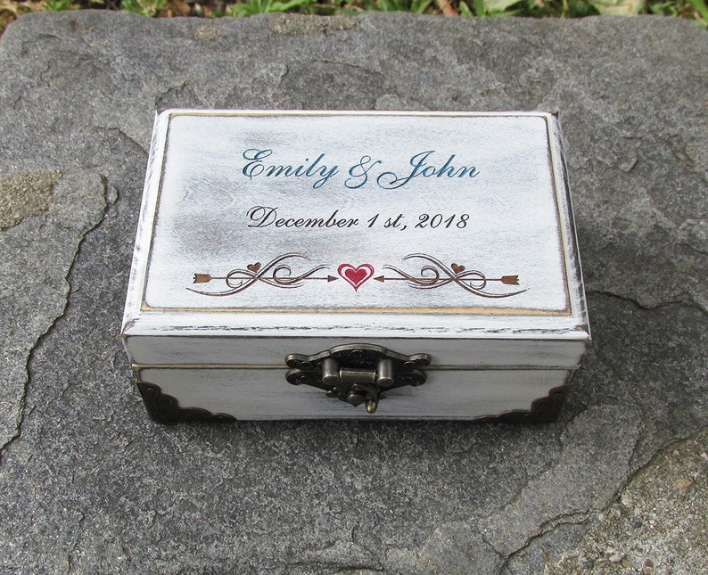Wedding Gifts /& Mementos Wedding Ring Box For Ceremony Wedding Ring Holder Custom Wedding Ring Box Ring Bearer Box Wooden Ring Box