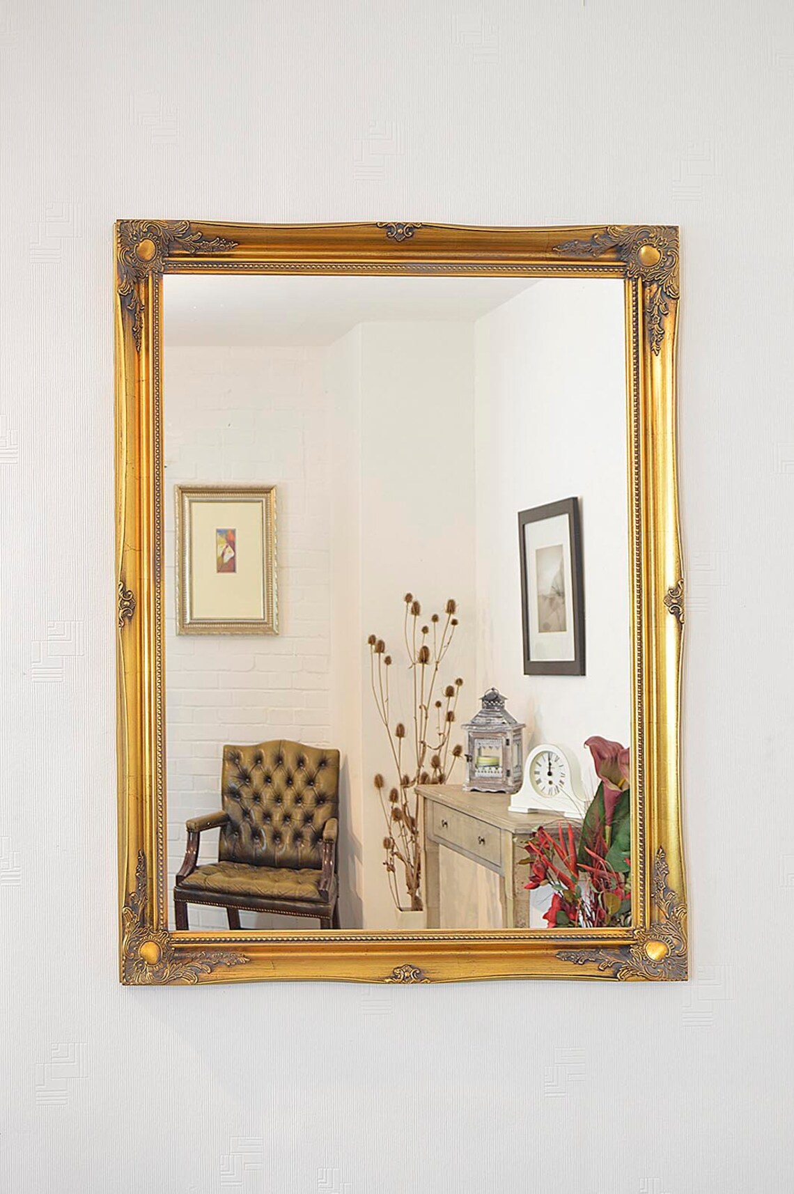 Large Gold Ornate Shabby Chic Wall Mirror 4ft X 3ft 117 X 91cm Etsy UK