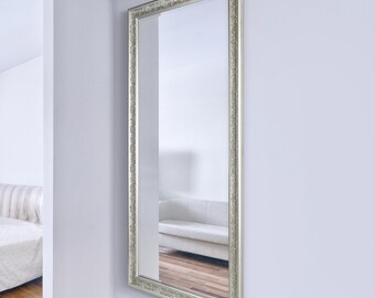 Large Silver Antique Design Full Length Wall Mirror 160 x 73 cm