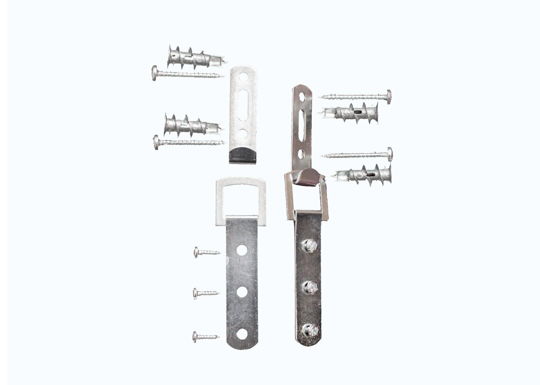 Heavy Duty Mirror Fixings Hooks Straps Fittings for a Plasterboard Wall
