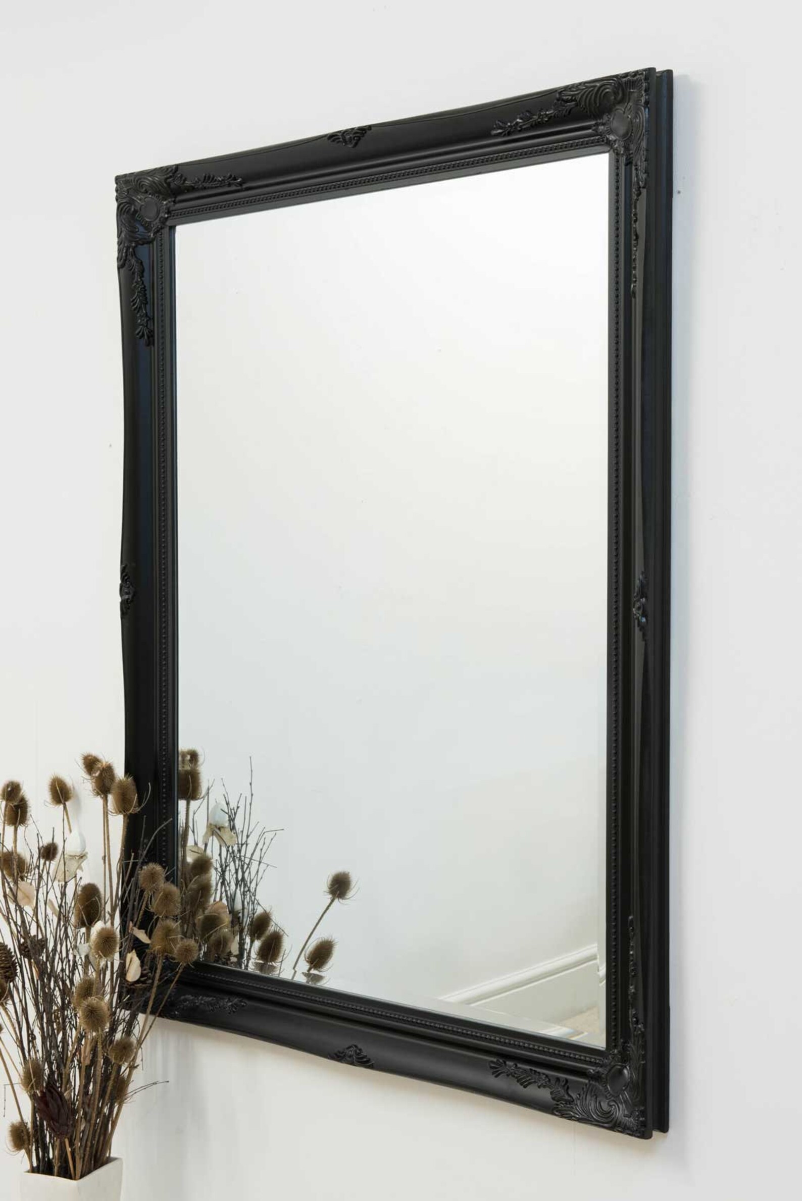 Extra Large Classic Ornate Styled Black Mirror 4ft7 X 3ft7 Etsy UK