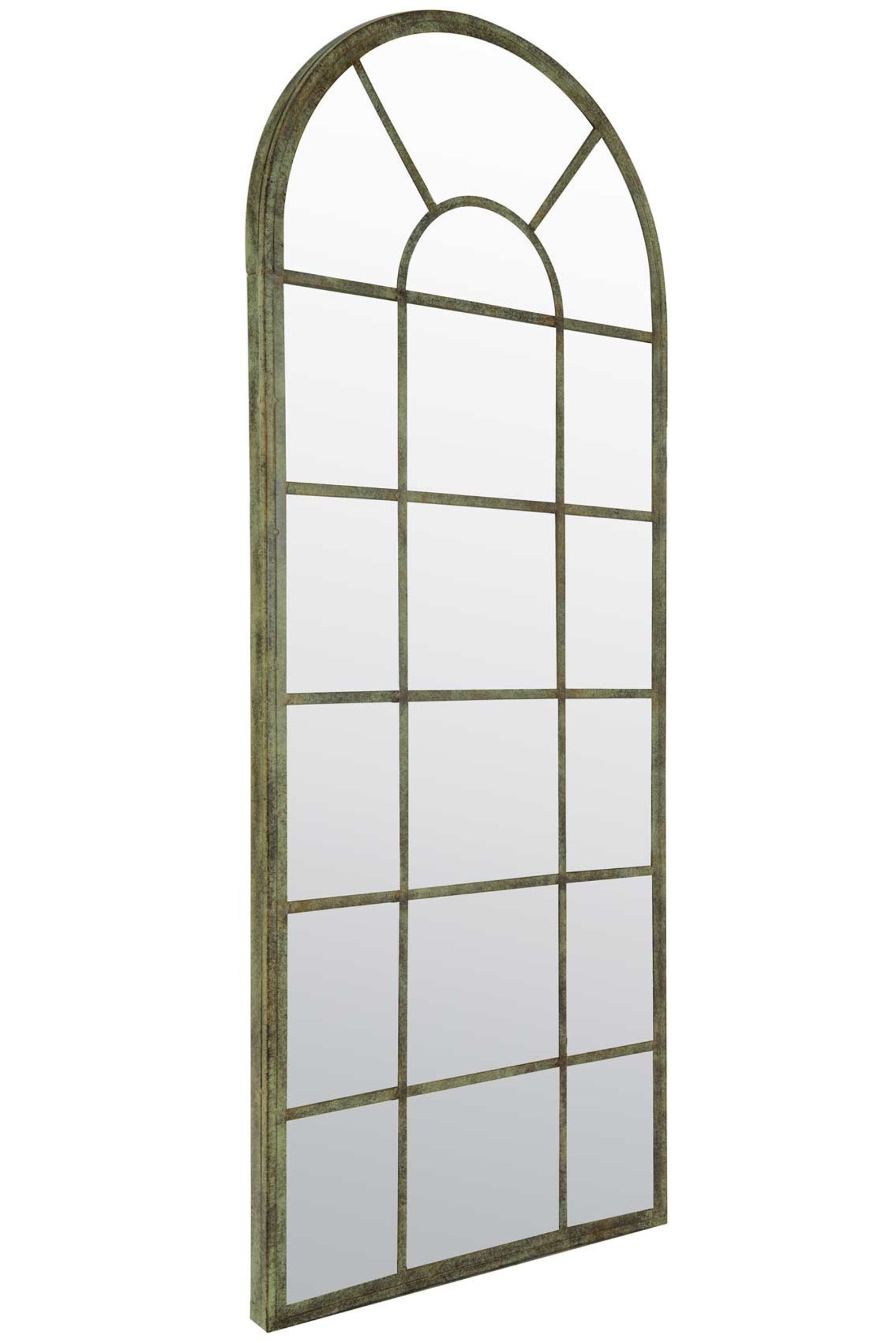 Large Green Arched Rustic Outdoor Mirror Frost Protected 140 X Etsy UK