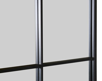 The Fenestra - Black Modern Window Leaner / Wall Mirror 69 X 43 (174CM X  110CM)