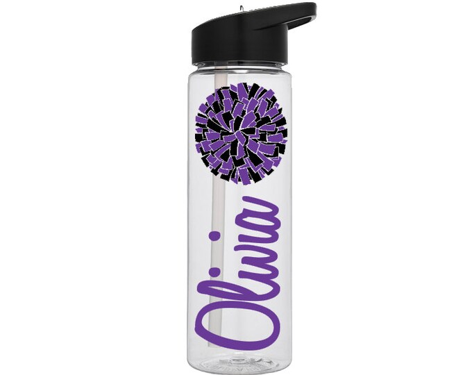 Cheer Water Bottle, Personalized Water Bottle, Cheer Squad, Cheerleader Gift, Cheer Team Gift ...