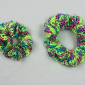 READY-TO-SHIP crochet hair scrunchie, perfect for kids, teens/adults
