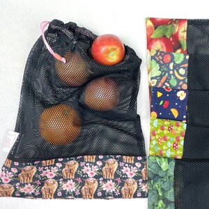 Reusable Lightweight Cotton Fruit and Vegetable Bags, Zero Waste, READY-TO-SHIP