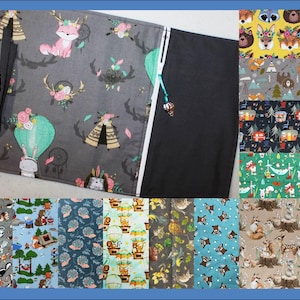 Printed cotton placemat, handmade to order, personalized and created to your liking for lunch boxes, school, daycare, work, etc. LIMITED EDITION