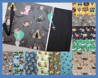 Printed cotton placemat, handmade to order, personalized and created to your liking for lunch boxes, school, daycare, work, etc. LIMITED EDITION