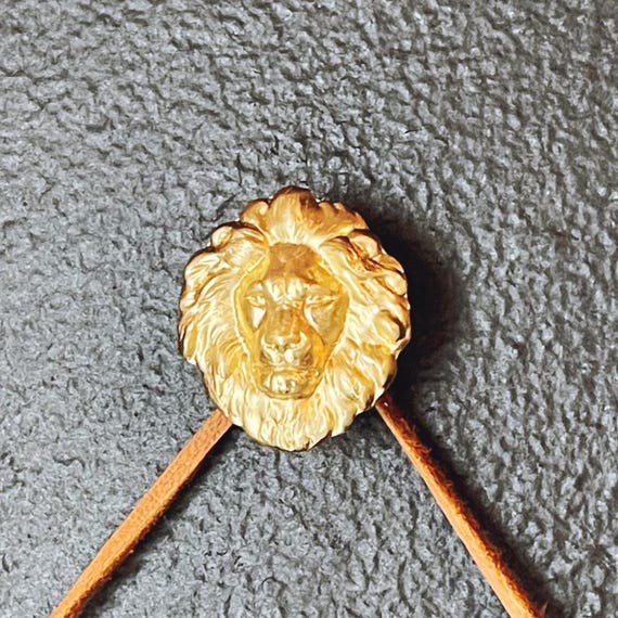 Brass lion head suspend.it screw and nail cover