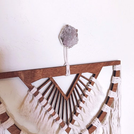 Crystal Wall Hook, Glam Decor, Amethyst Calcite Wall Hook, Mineral