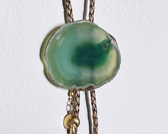 Agate bolo tie,  agate hat band, adjustable bolo hat band, Lainey Wilson style, western fashion accessory, coastal cowgirl bolo tie