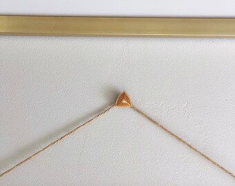 Vintage Wall Hook, pyramid shaped Brass Wall Hook, Brass Screw Cover