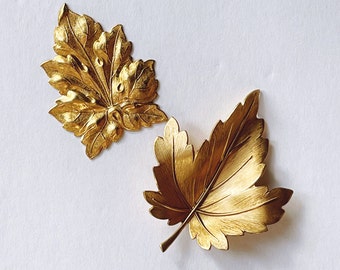 Brass Leaf suspend.it screw and nail cover, Hickory Leaf