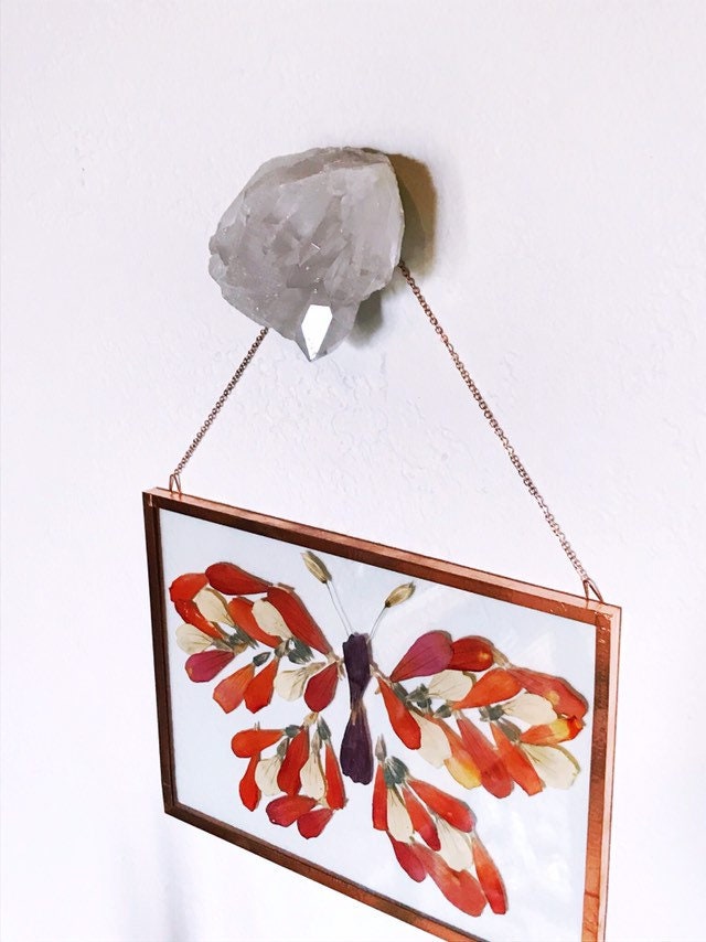 Quartz Crystal // Crystal Decor // Clear Crystal Decor // Modern Wall…