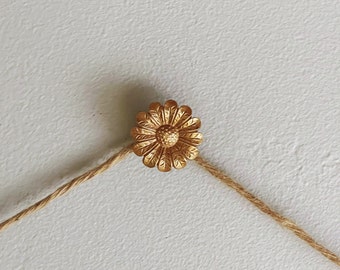 Daisy Wall Hook, Brass Daisy Wall Hook, Daisy Screw Cover