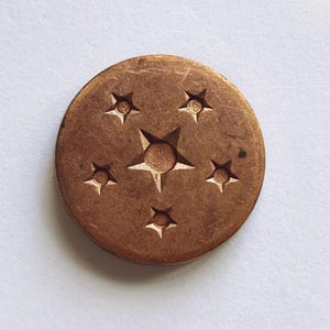 Vintage Star medallion wall hook, Brass Wall Hook, Victorian nail cover, celestial picture hanger, antique picture hook, art deco