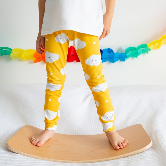 Organic Mustard Cloud Leggings Toddler Leggings Unisex Leggings Handmade Kids Leggings Etsy