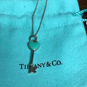 Tiffany Blue Key Necklace | Etsy Norway