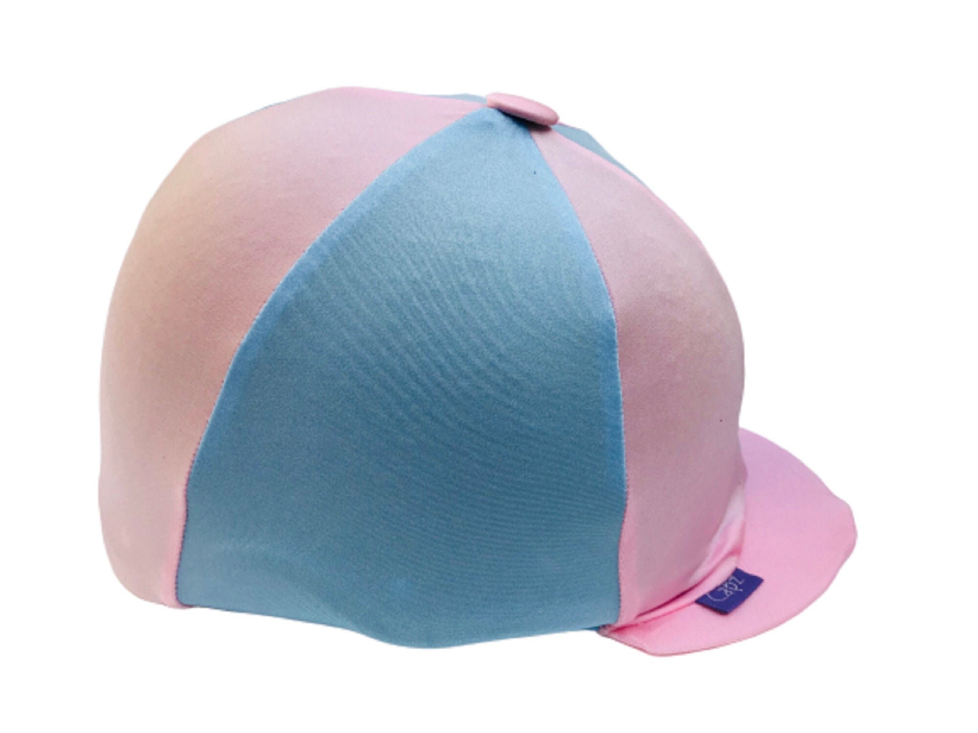 Riding Hat Cover Equestrian Horse Skull Cap Cover Pink and Light Blue