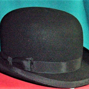 traditional black bowler hat size X/L