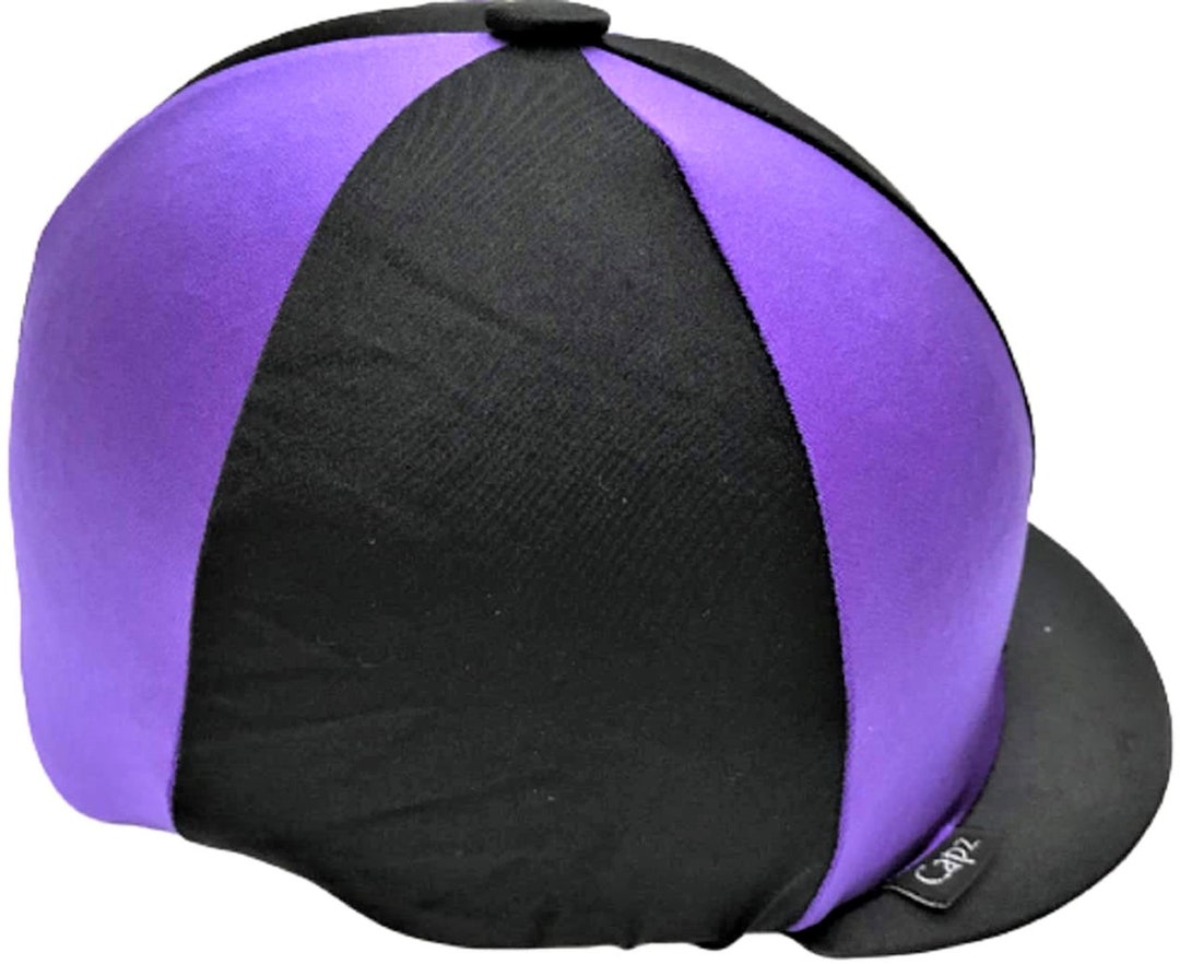 Equestrianhorse Riding Hat Cover With Black and Purple Etsy