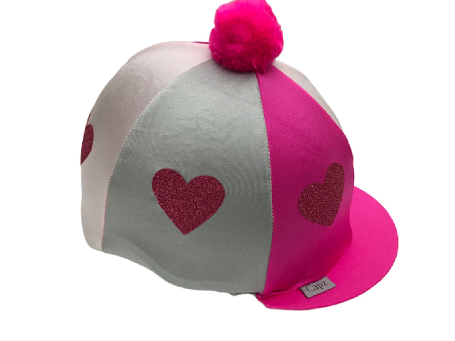Riding Hat Cover Equestrian Horse Skull Cap Cover Pom Pom Pink Etsy