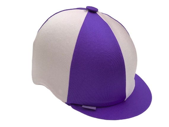 Horse riding hat Cover silks purple for A Skull Cap 
