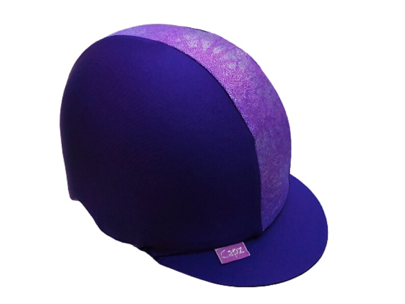 Riding Hat Cover Equestrian Horse Skull Cap Cover Purple Etsy
