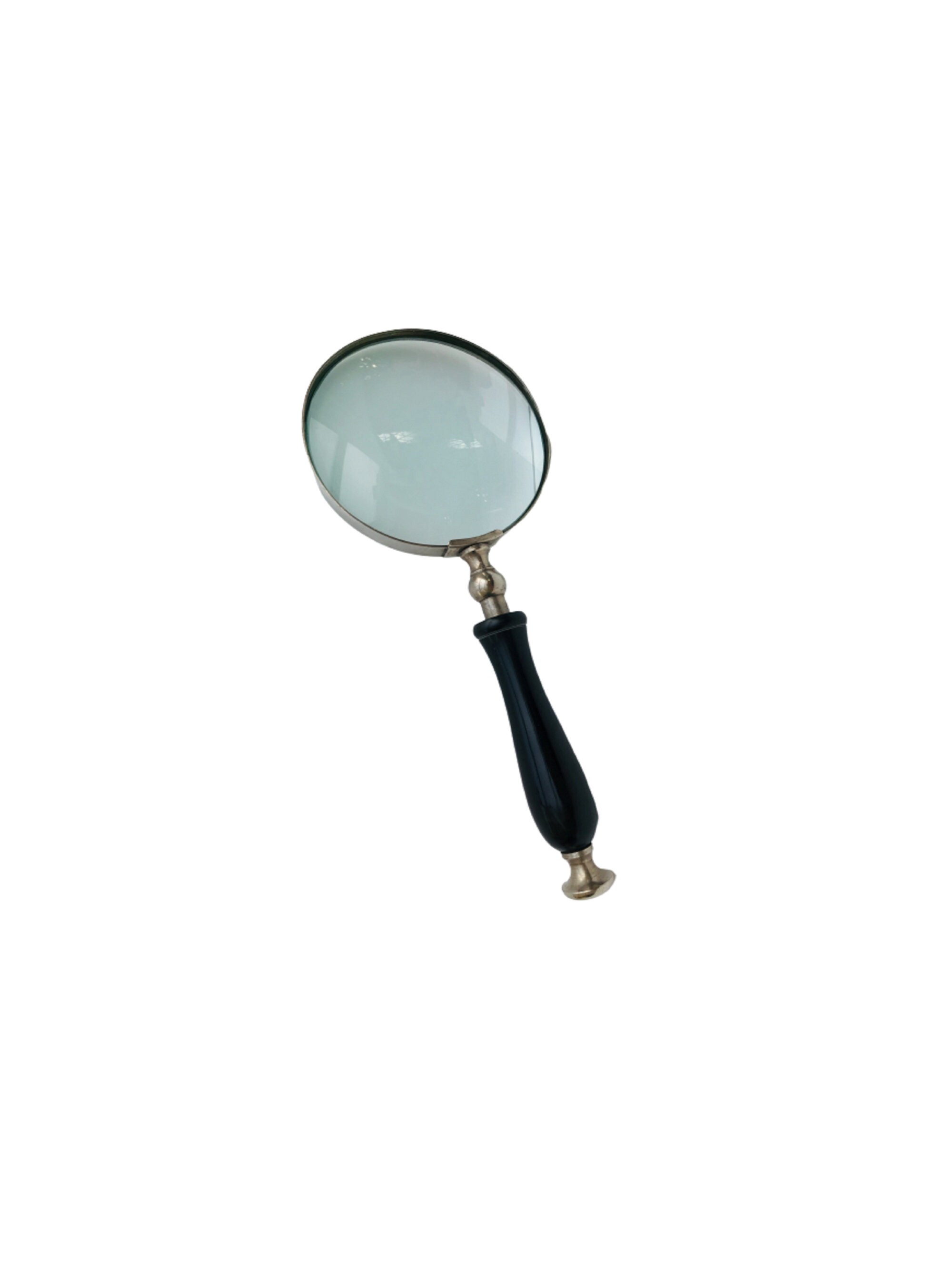 Magnifying Glass Wooden Handle Chrome Neck & Rim Magnifier Etsy UK